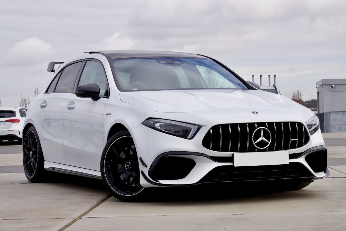 The Mercedes-AMG A45 AMG Sportback - a high-performance vehicle with a stylish and modern design